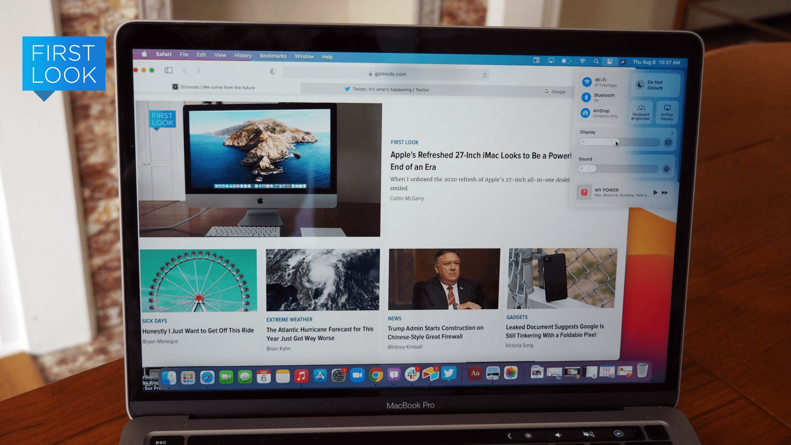 macOS Big Sur is now available as a public beta, and as you can see, everything looks a lot like iOS. (Photo: Caitlin McGarry/Gizmodo)