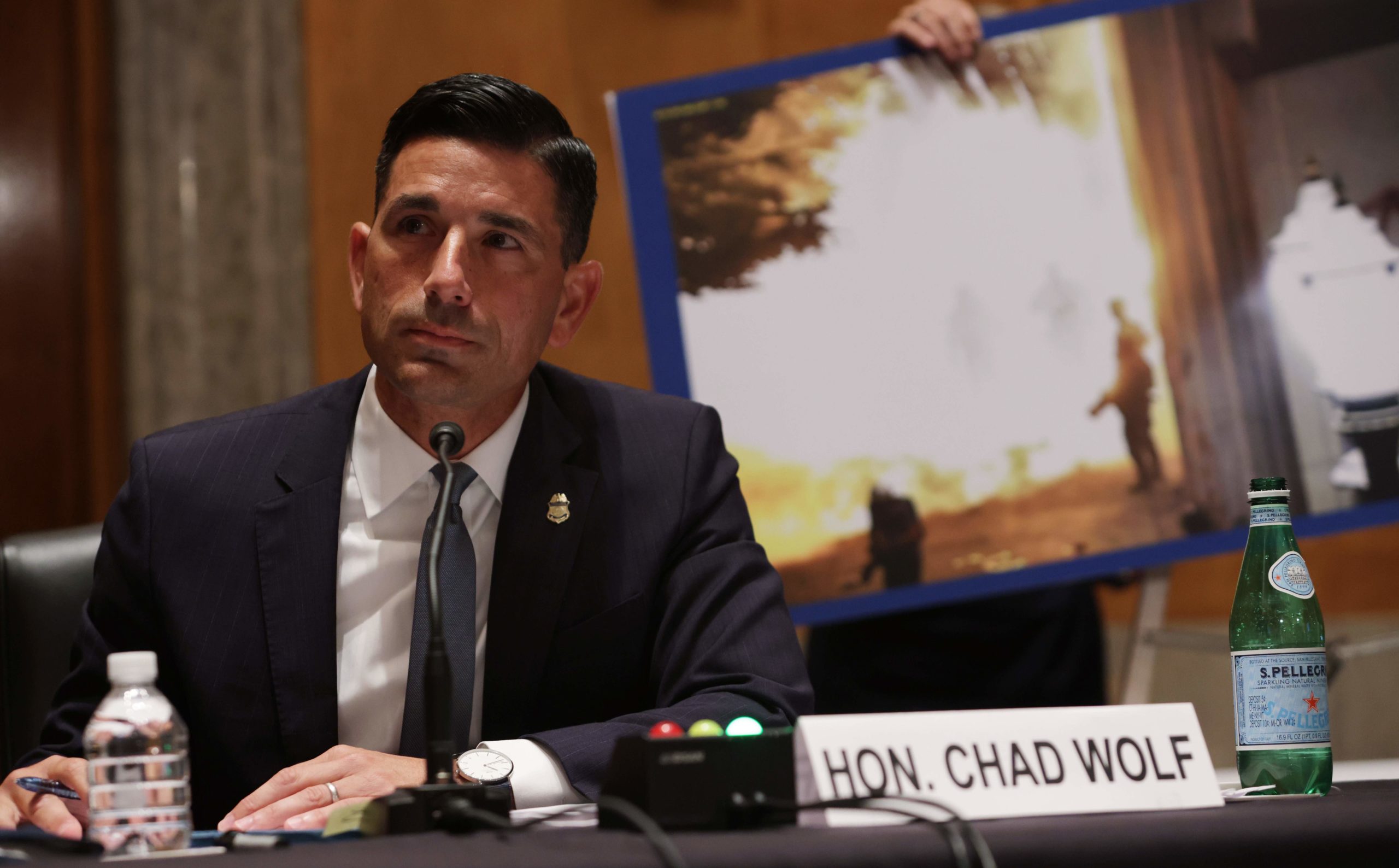 Department of Homeland Security Acting Secretary Chad Wolf testifies before the Senate Homeland Security and Governmental Affairs Committee on August 6, 2020, in Washington, DC. (Photo: Alex Wong, Getty Images)