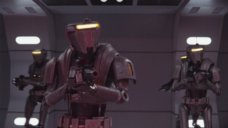 New Republic Security Droids as seen in The Mandalorian. (Image: Lucasfilm)