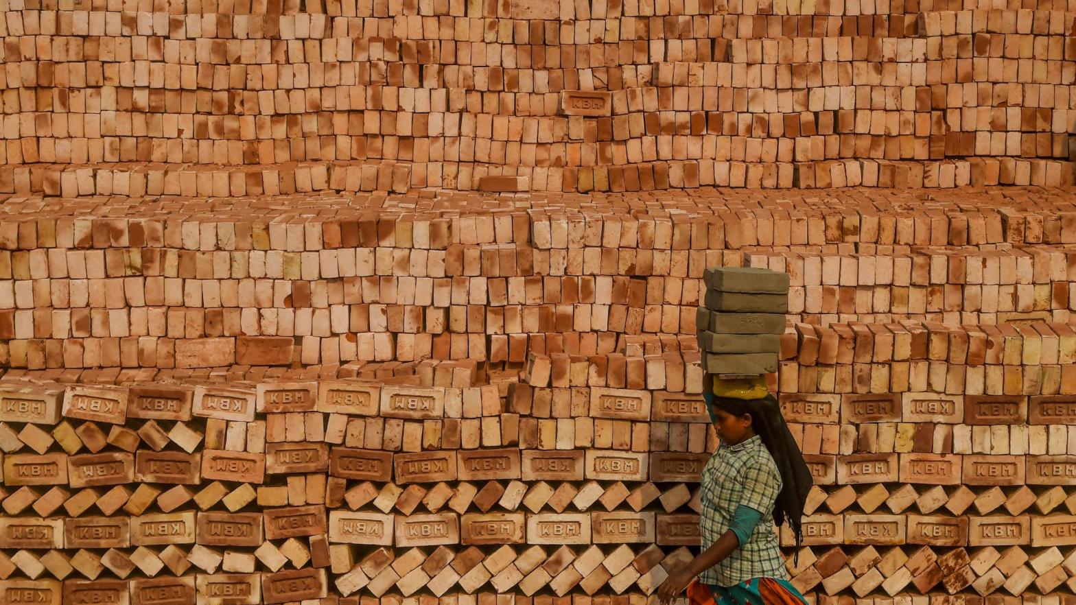 These bricks could power a house someday. (Photo: Dibyangshu Sarkark/AFP, Getty Images)