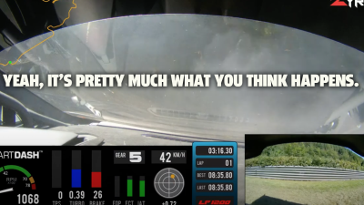 This Is What A 895kW Lambo Does When It Blows A Tyre On The Track At 209KPH In Case You Were Curious