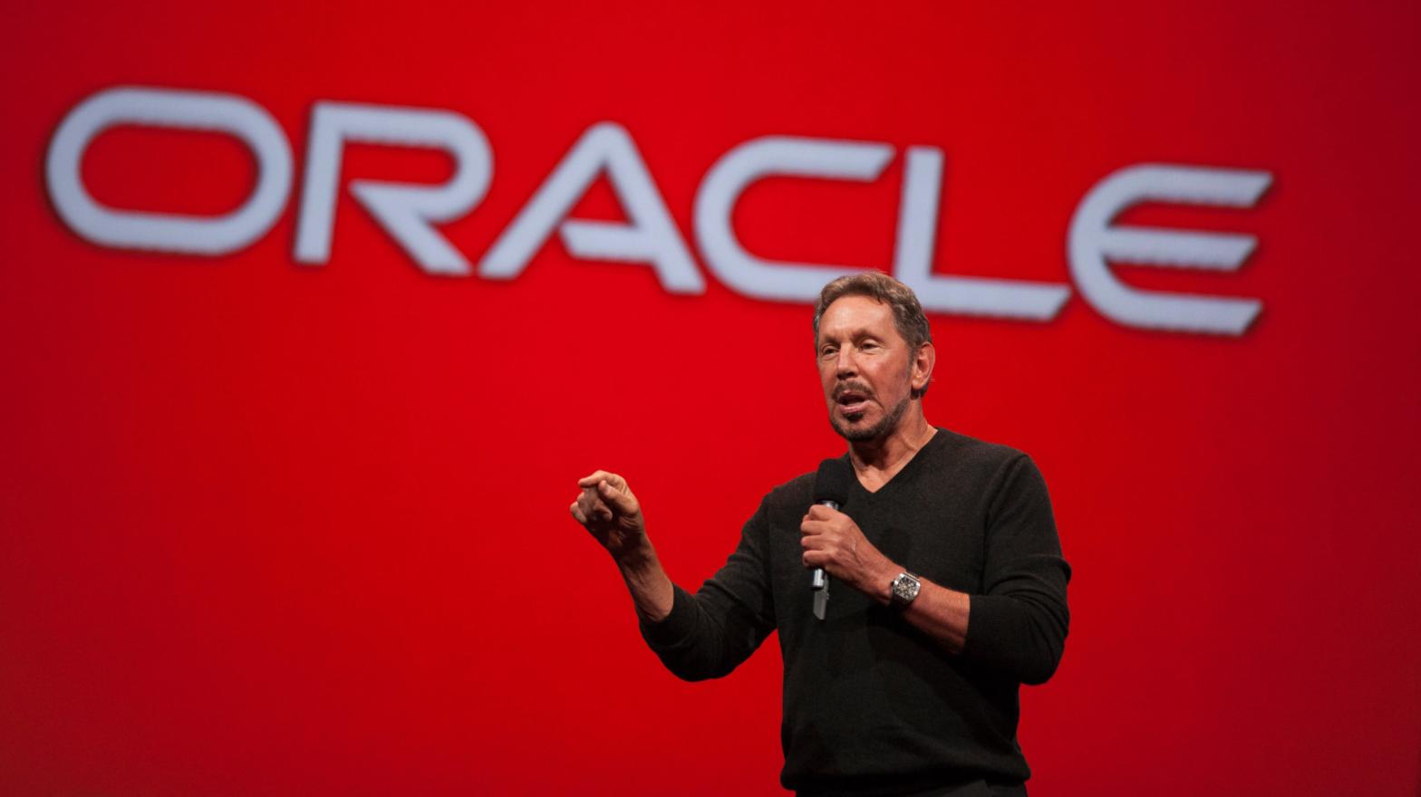 Larry Ellison delivers a keynote address during the 2014 Oracle Open World conference on September 28, 2014 in San Francisco, California. (Photo: Kimberly White, Getty Images)