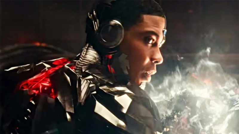 Ray Fisher as Cyborg in the theatrical release of Justice League. (Image: Warner Bros.)