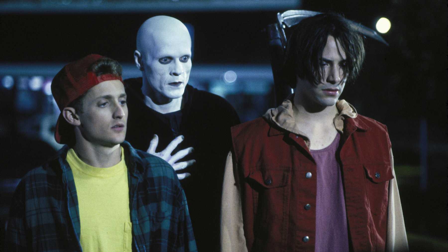 Bill and Ted meet Death. (Photo: Orion Pictures)