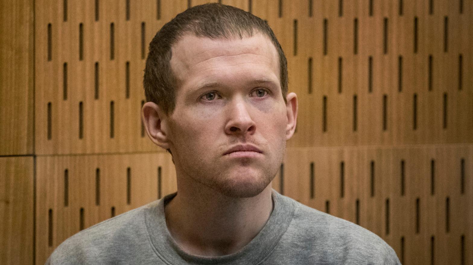 White supremacist terrorist Brenton Tarrant sits in the Christchurch High Court in Christchurch, New Zealand on August 25, 2020. (Photo: John Kirk-Anderson, AP)