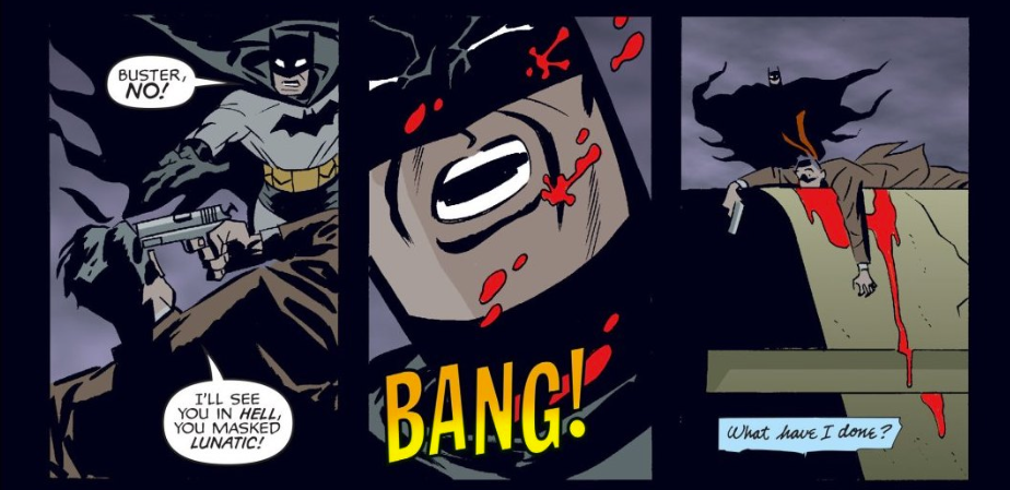 Snibbs's death shatters something in Batman all over again. (Image: Darwyn Cooke and Jon Babcock/DC Comics)