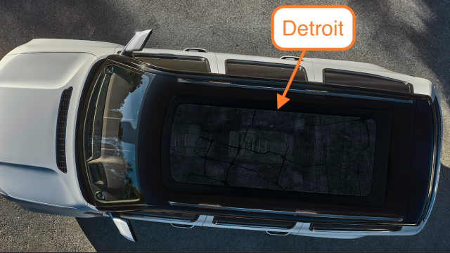 The New Jeep Wagoneer Will Apparently Have A Map Of Detroit Imprinted In Its Panoramic Roof