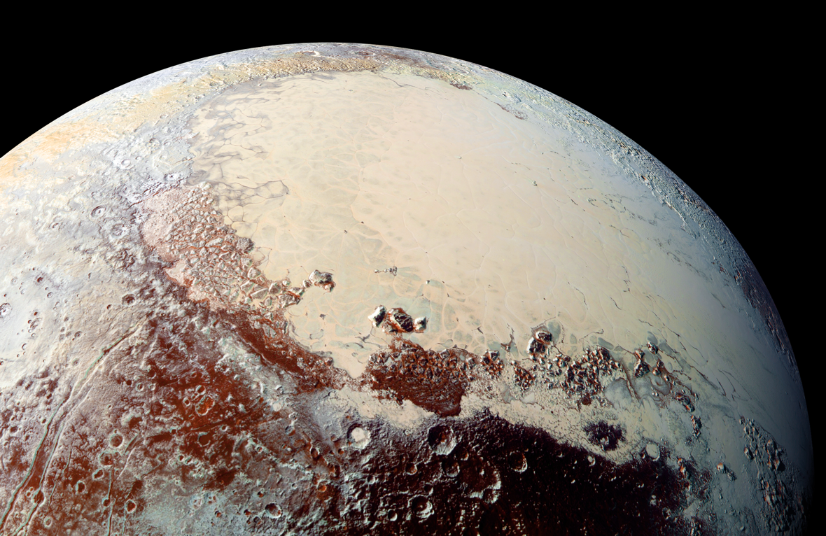 Pluto's heart, also known as Sputnik Planum.  (Image: NASA/JHUAPL/SwRI)