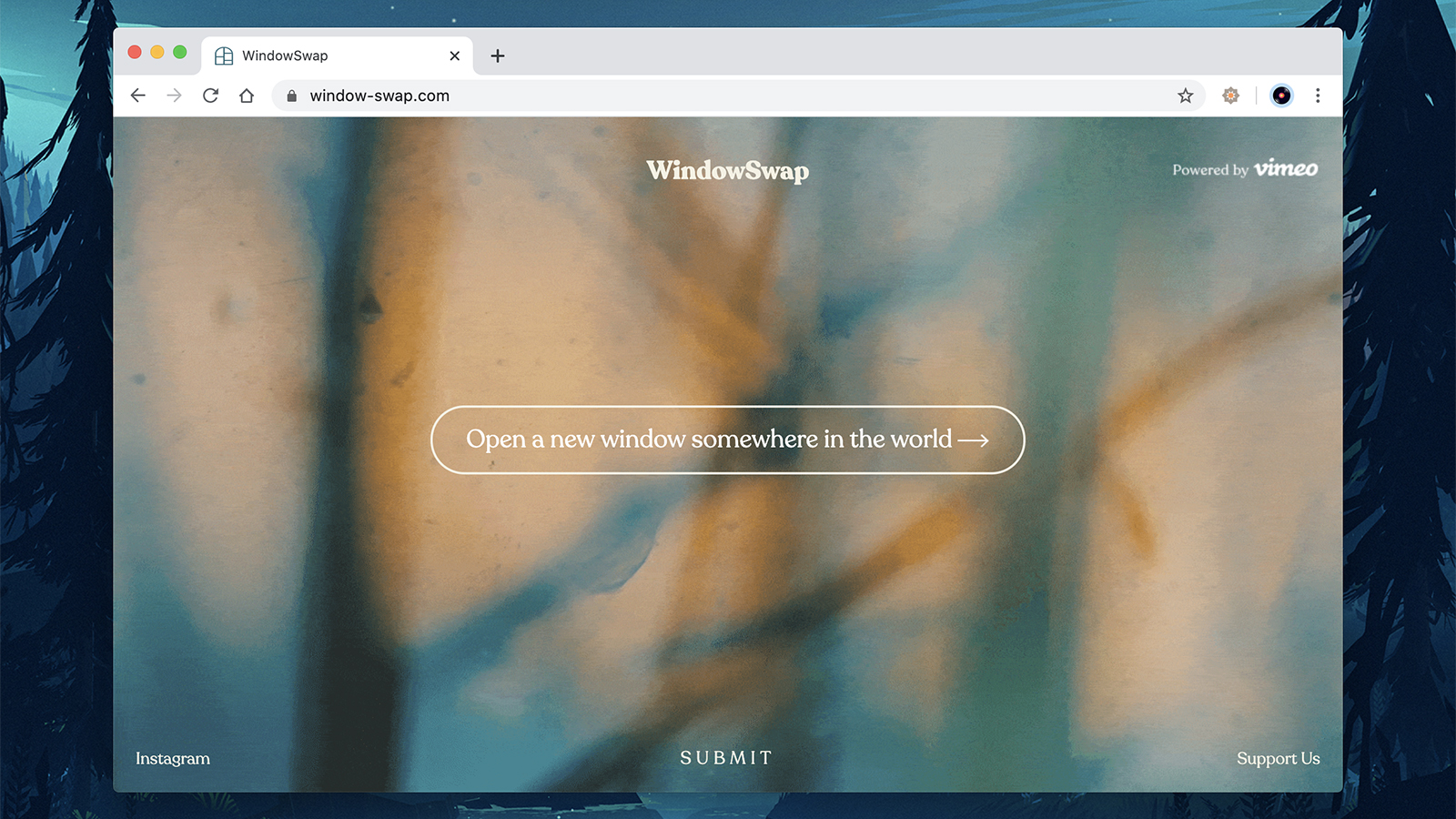 WindowSwap gives you an alternative homepage. (Screenshot: WindowSwap)
