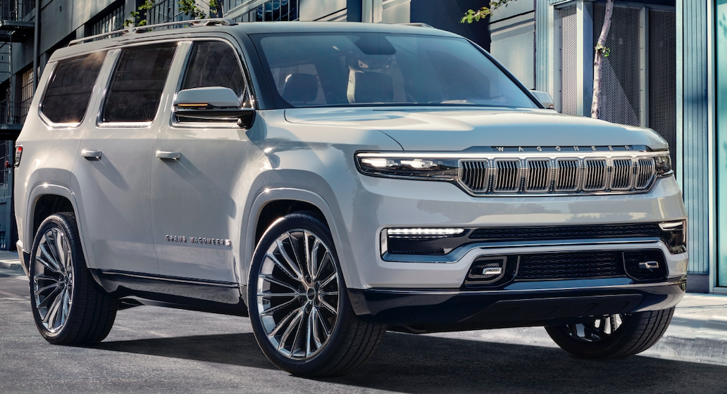 The New Jeep Grand Wagoneer Concept Has A Passenger-Side Screen And Loads Of Chrome