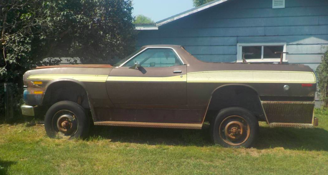 This Ford Ranchero Mounted To A Ford F-Series Frame Is The Most Absurd Automobile You’ll See Today