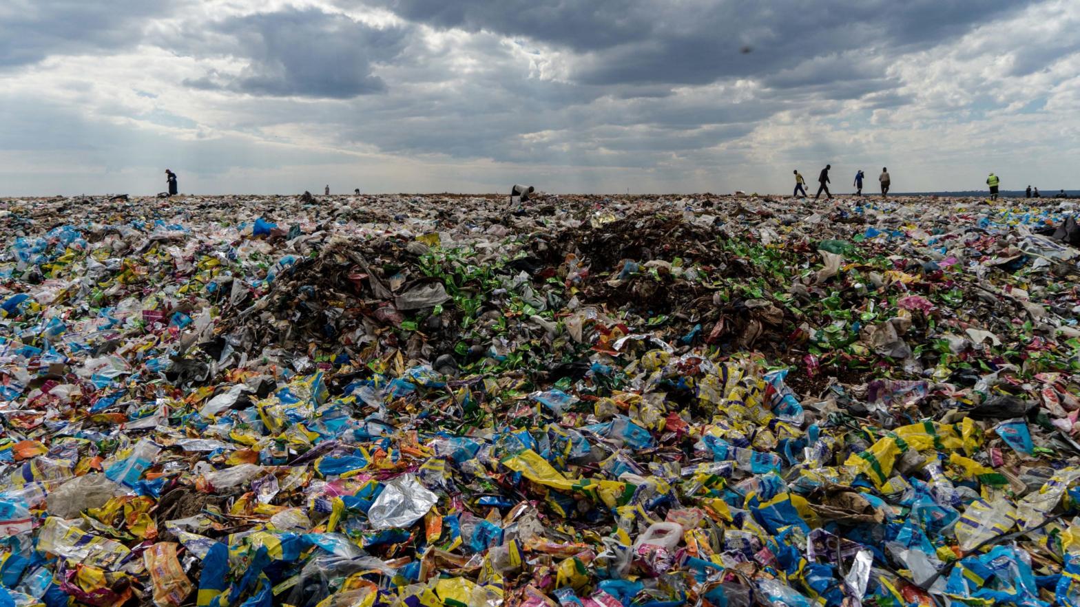 Recyclers scan a landfill in Zimbabwe. (Photo: Zinyange Auntony/AFP, Getty Images)