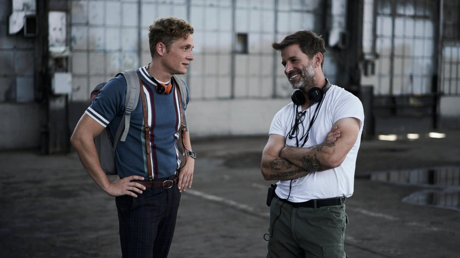 Zack Snyder (right) on the set of Army of the Dead. (Image: Netflix)