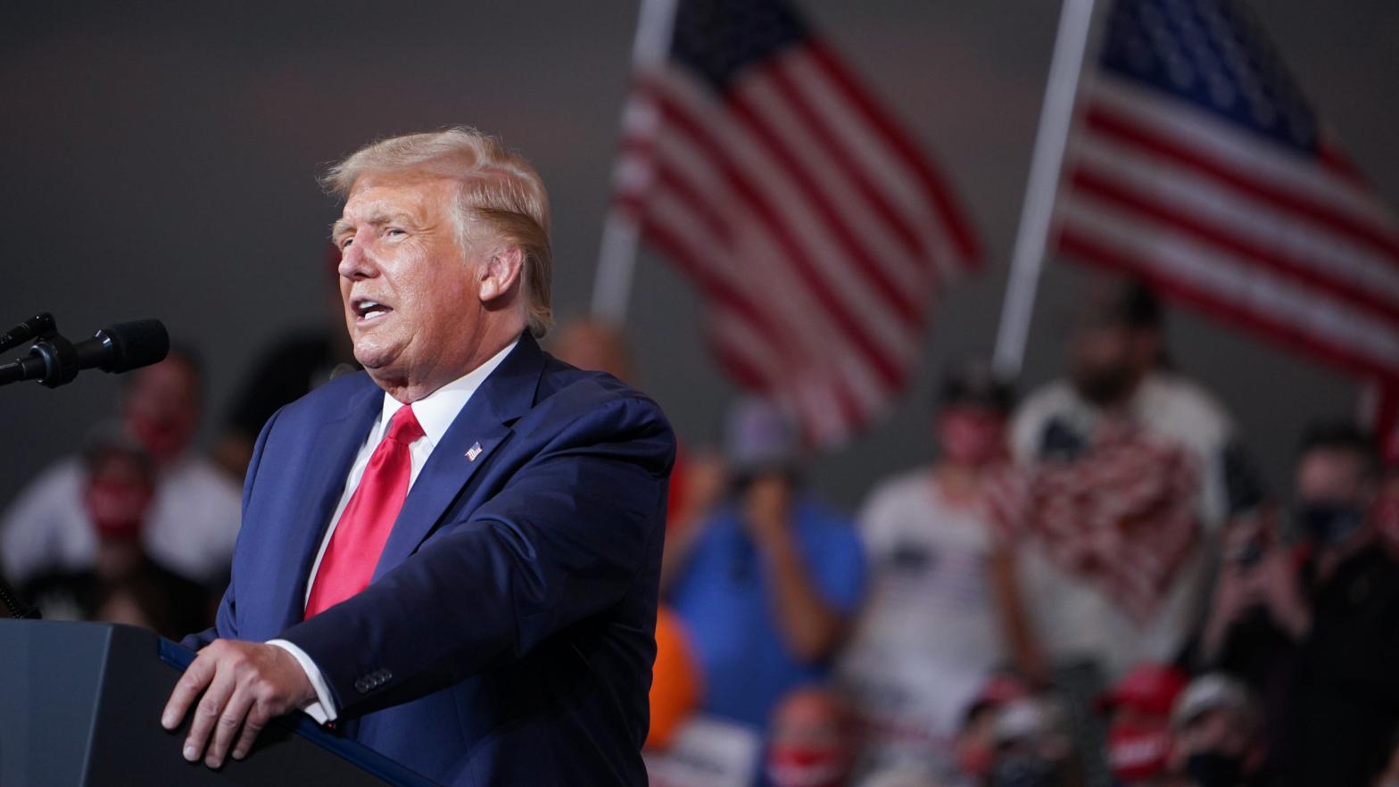 Donald Trump addresses supporters during a rally in Winston-Salem, North Carolina on September 8, 2020.  (Photo: Mandel Ngan, Getty Images)