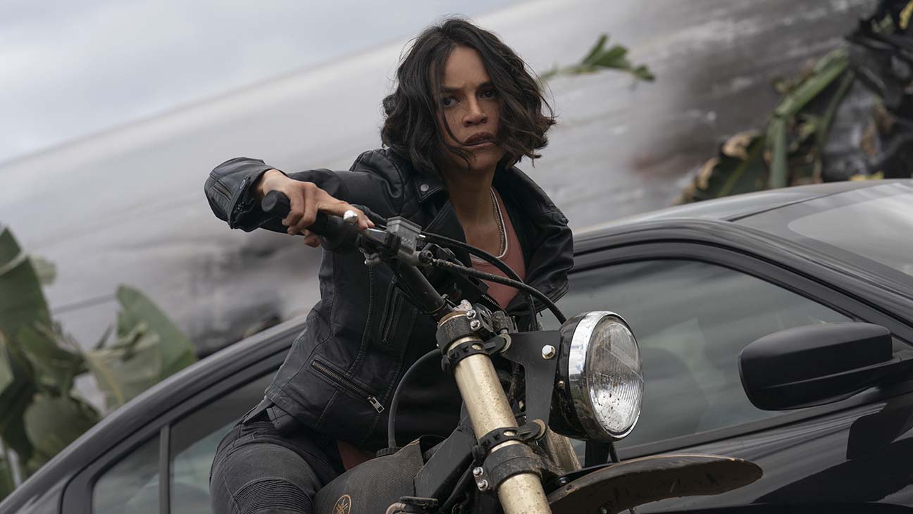 Michelle Rodriguez just let the rocket out of the bag. (Photo: Universal )