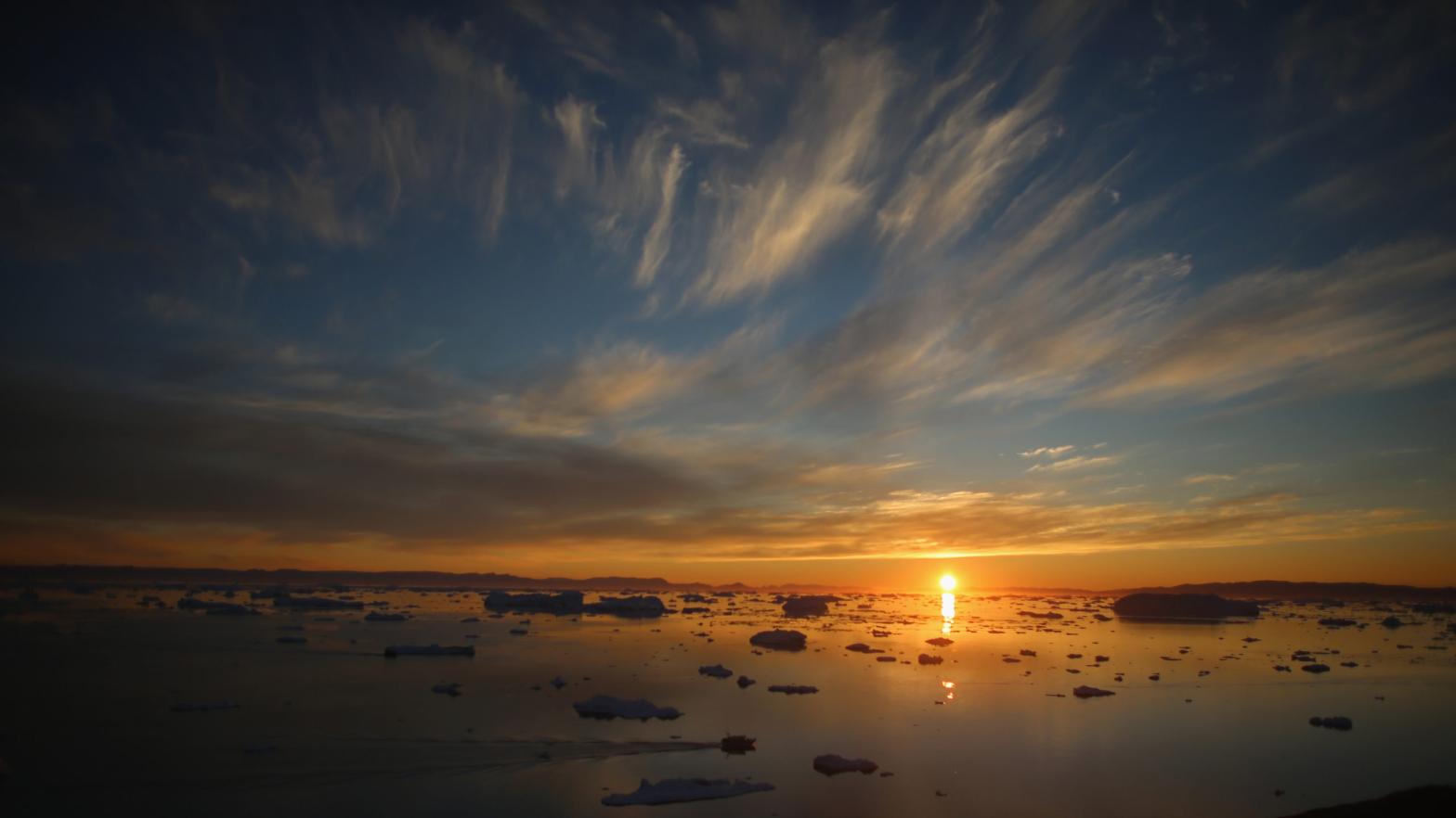 The remnants of sea ice near Greenland.  (Photo: Joe Raedle, Getty Images)