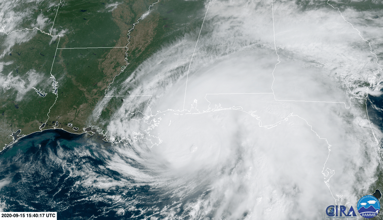 Hurricane Sally approaching the Gulf Coast (Gif: CIRA/NOAA)