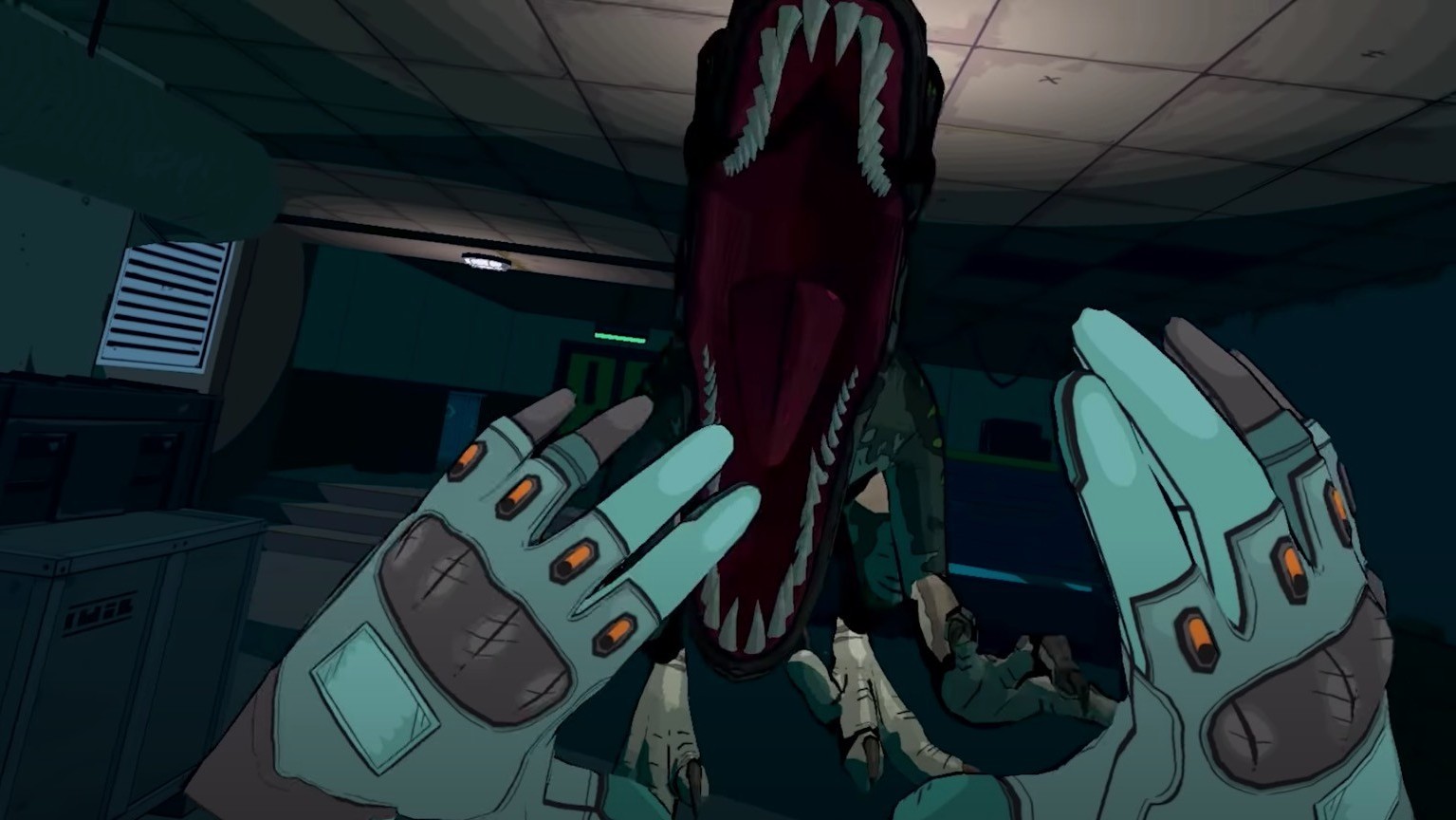 Finally, you can also get killed by a raptor in VR. (Screenshot: YouTube)