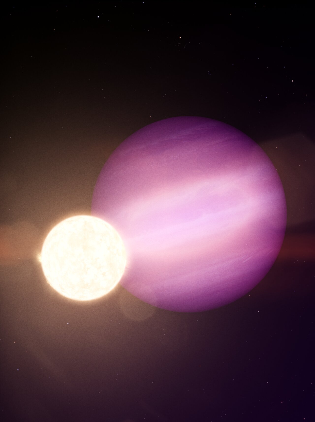 Artist's conception of the white dwarf (foreground) and its planet.  (Image: NASA/JPL-Caltech/NASA’s Goddard Space Flight Centre)
