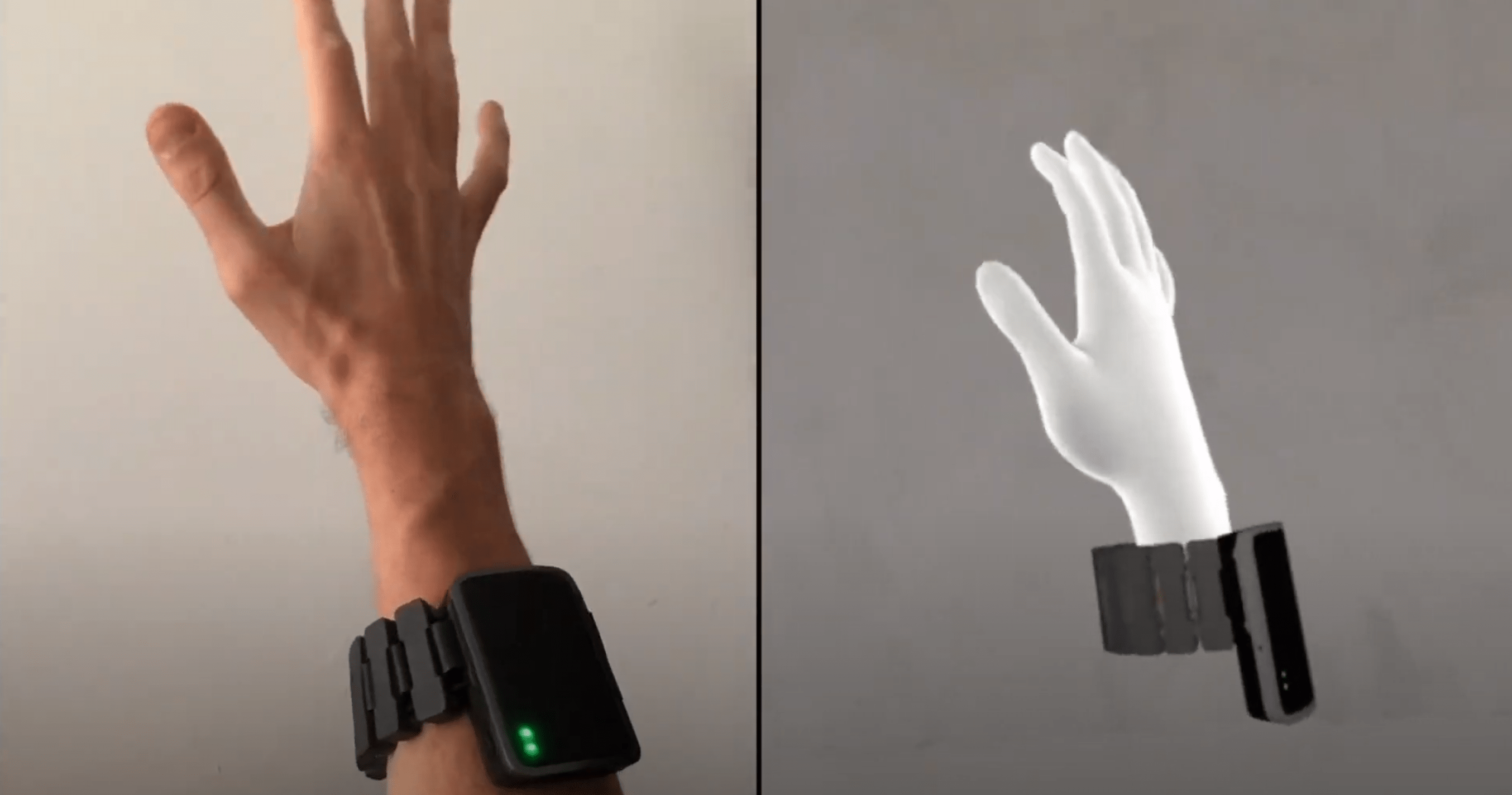 By using small EMG devices to capture signals sent from the brain, Facebook is hoping to create new input methods better designed to work in AR and VR.  (Screenshot: Facebook)