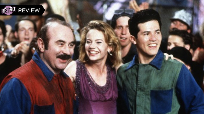 Bob Hoskins as Mario Mario, Samantha Mathis as Princess Daisy, and John Leguizamo as Luigi Mario. (Screenshot: Buena Vista Pictures)