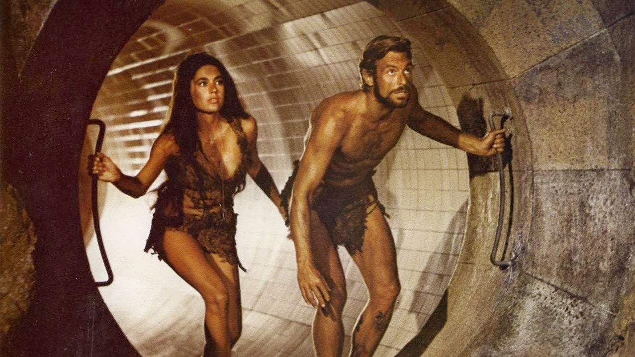 Nova (Linda Harrison) and Brent (James Franciscus) venture beneath the planet of the apes. (Image: 20th Century Fox)