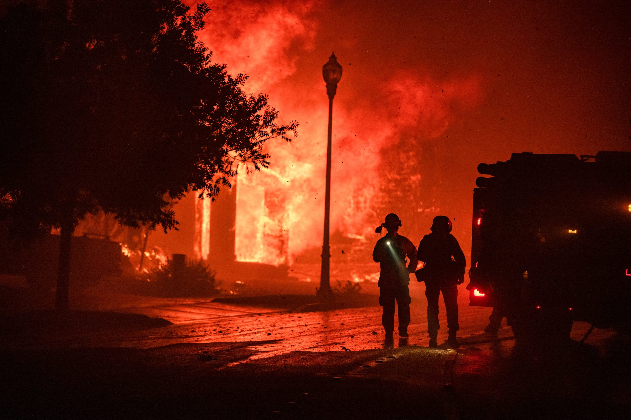 A home bursts into flames from the Shady Fire as it approaches Santa Rosa, California on September 28, 2020. (Photo: Samuel Corum, Getty Images)