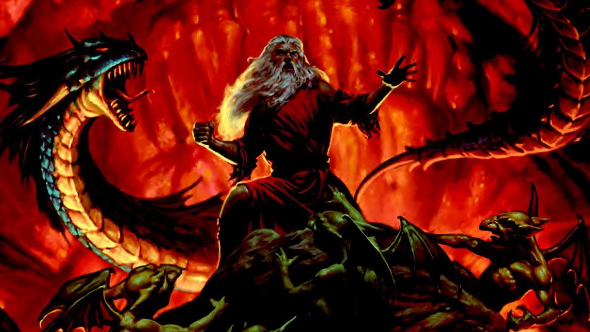 Elminster, as seen on Matt Stawicki's cover of Ed Greenwood's Elminster in Hell. Seriously. (Image: Wizards of the Coast)