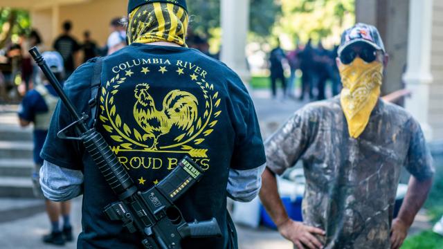 ‘Stand Back and Stand By’ Already Selling on Extremist Proud Boys T-Shirts, Thanks to Trump