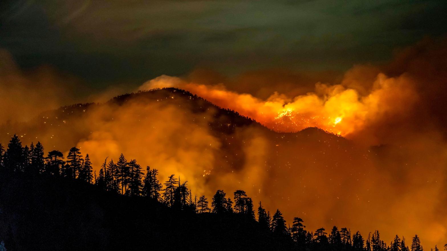 The Bobcat Fire continues to burn through the Angeles National Forest in Los Angeles County. (Photo: Kyle Grillot/AFP, Getty Images)