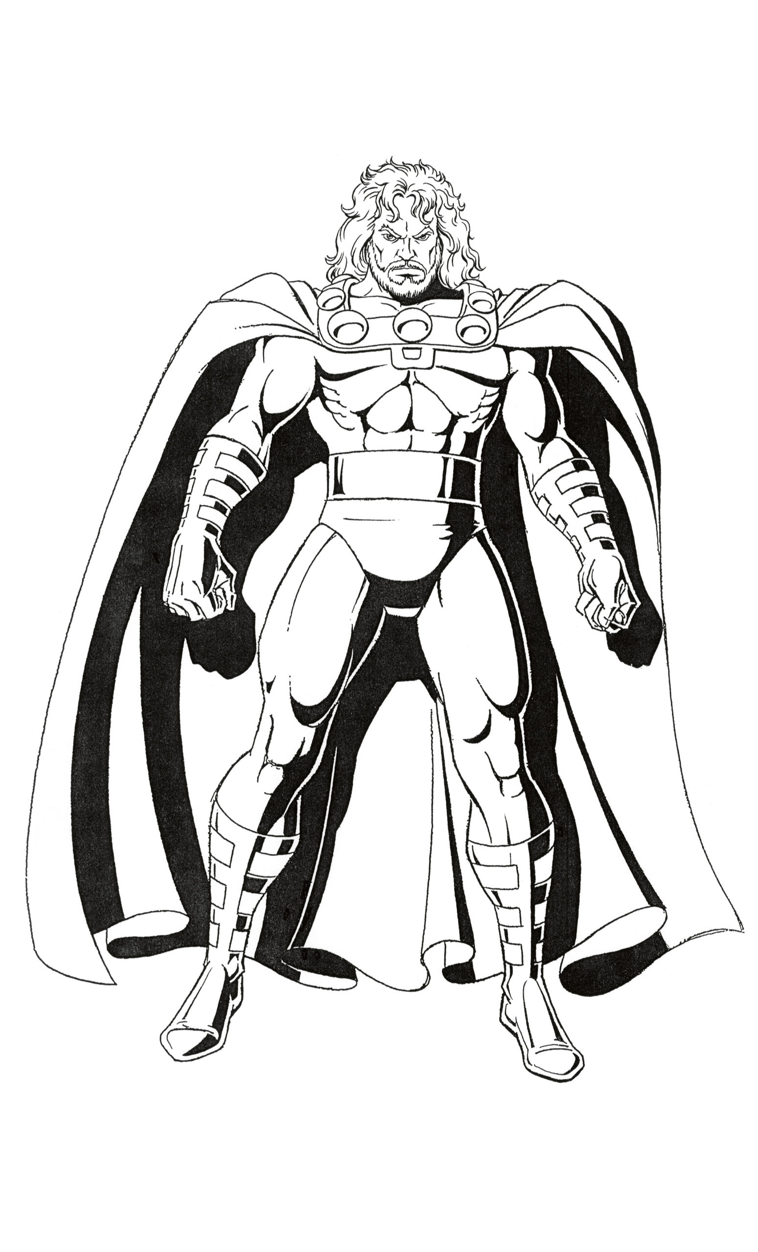 Magneto in his signature outfit. (Illustration: Mark Lewis, Abrams)