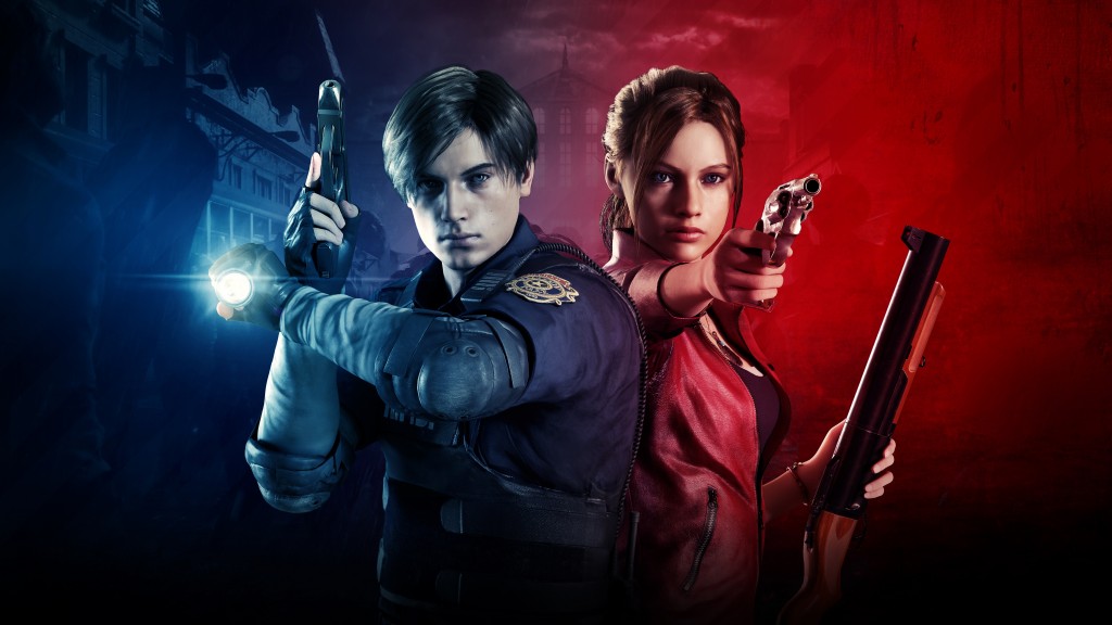 Leon and Claire as they appear in the Resident Evil 2 remake. (Image: Capcom)