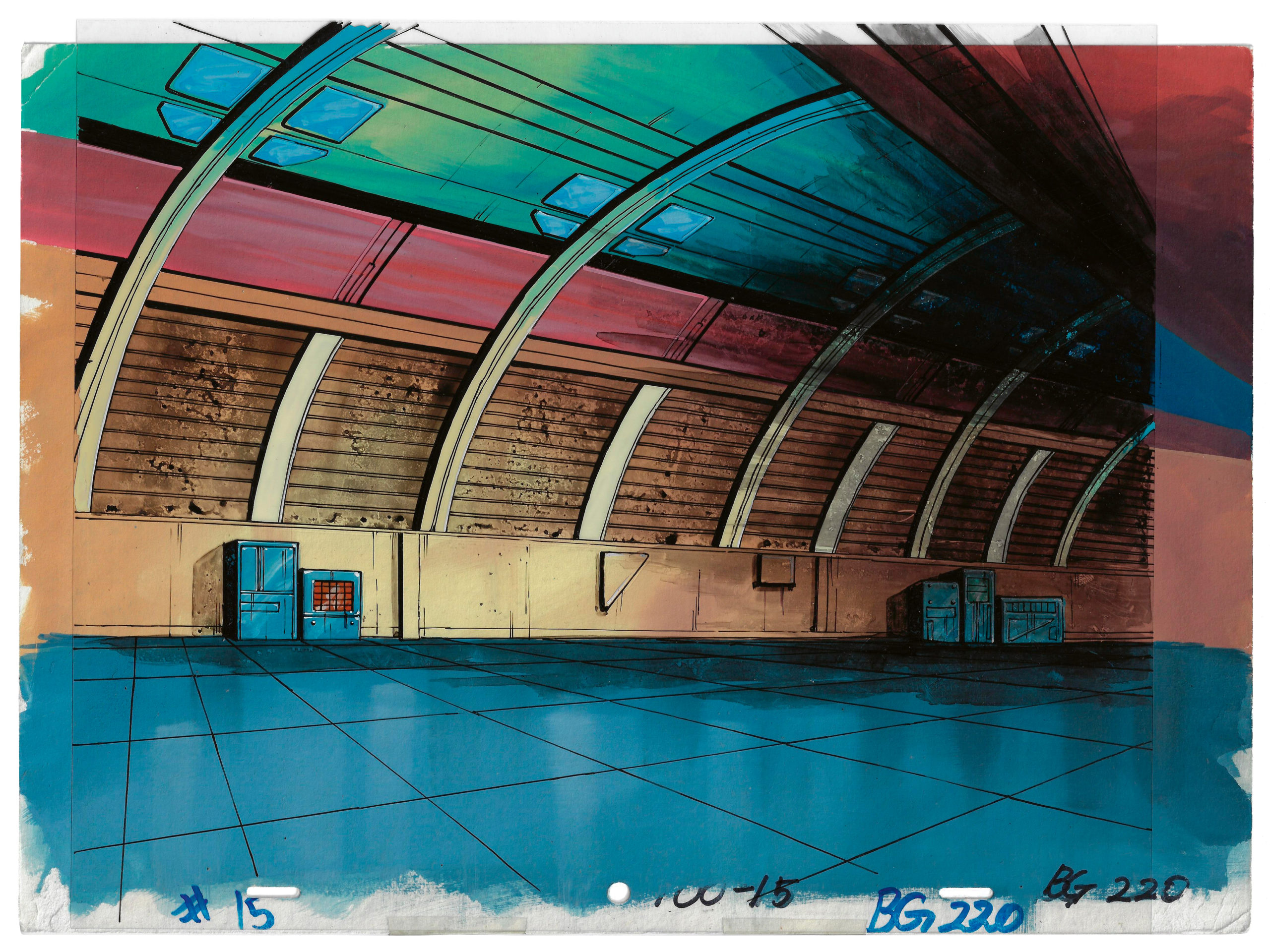 A painted background from X-Men: The Animated Series (Illustration: Abrams)