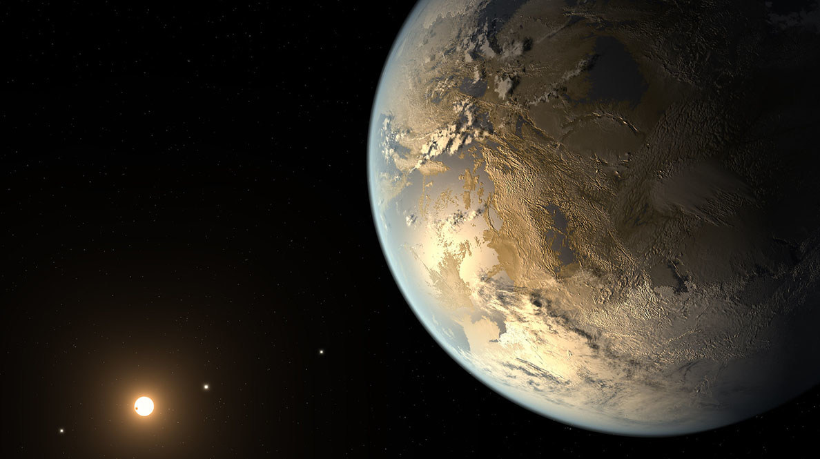 Artist's depiction of a habitable exoplanet.  (Image: NASA Ames/SETI Institute/JPL-Caltech)