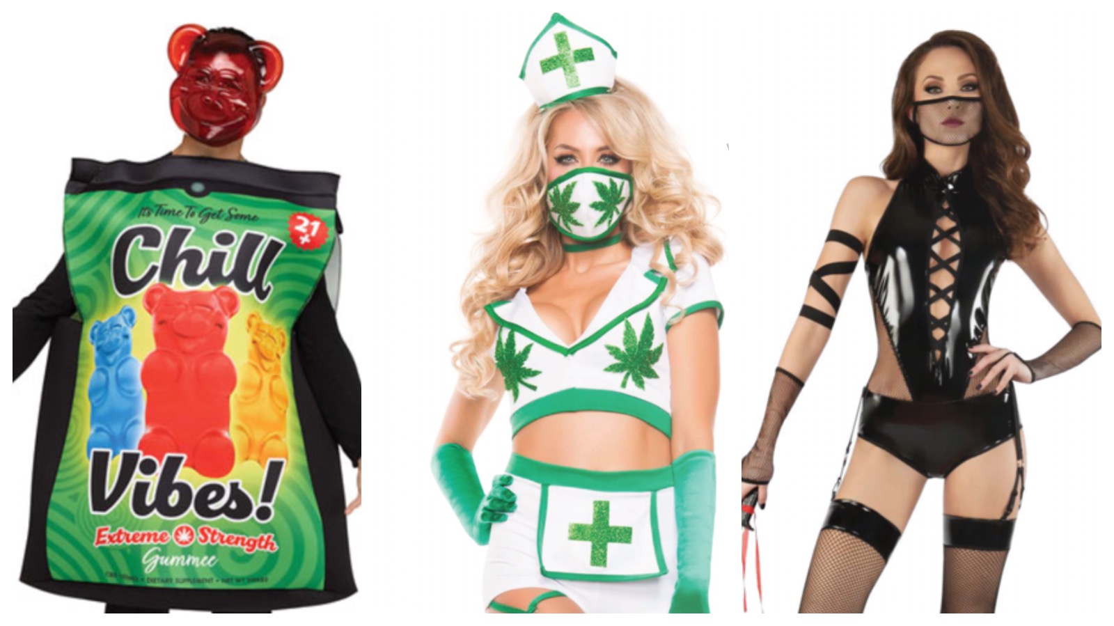 Chill Vibes Gummee Bear, Nurse High, Night Time Assassin (Image: Party City,Image: Starline)