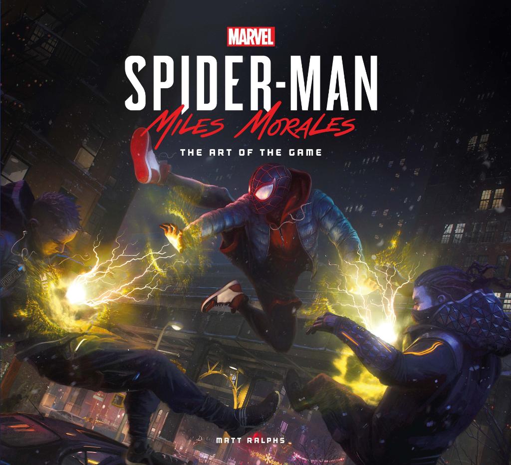 The cover of the Miles Morales game's art book. (Image: Titan Books)
