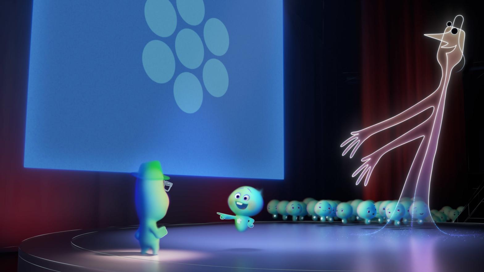 Soul Joe, 22, and a bunch of new characters from the Great Before. (Image: Disney/Pixar)