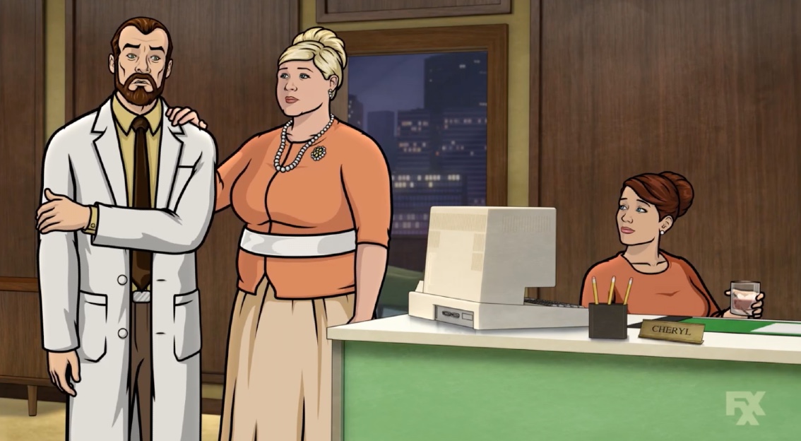 Krieger (Lucky Yates), Pam (Amber Nash), and Cheryl (Judy Greer) haven't really changed in three years. (Image: FXX)
