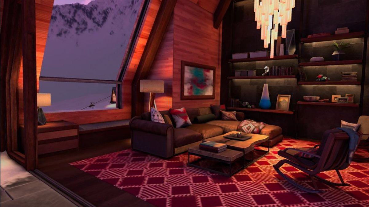 Hanging out in the Winter Lodge. (Screenshot: Oculus)