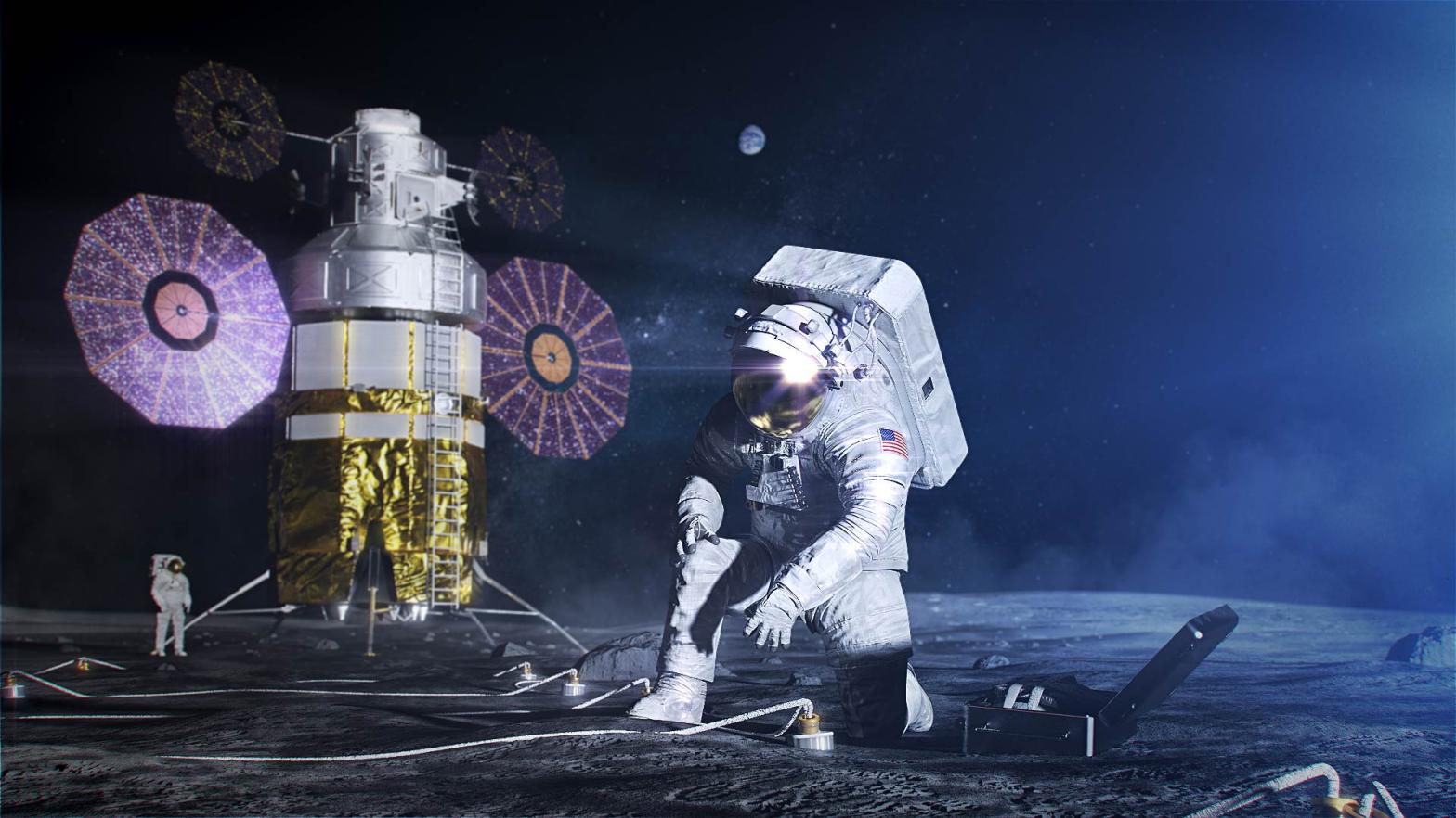 Artist's impression of an Artemis Moon mission.  (Image: NASA)