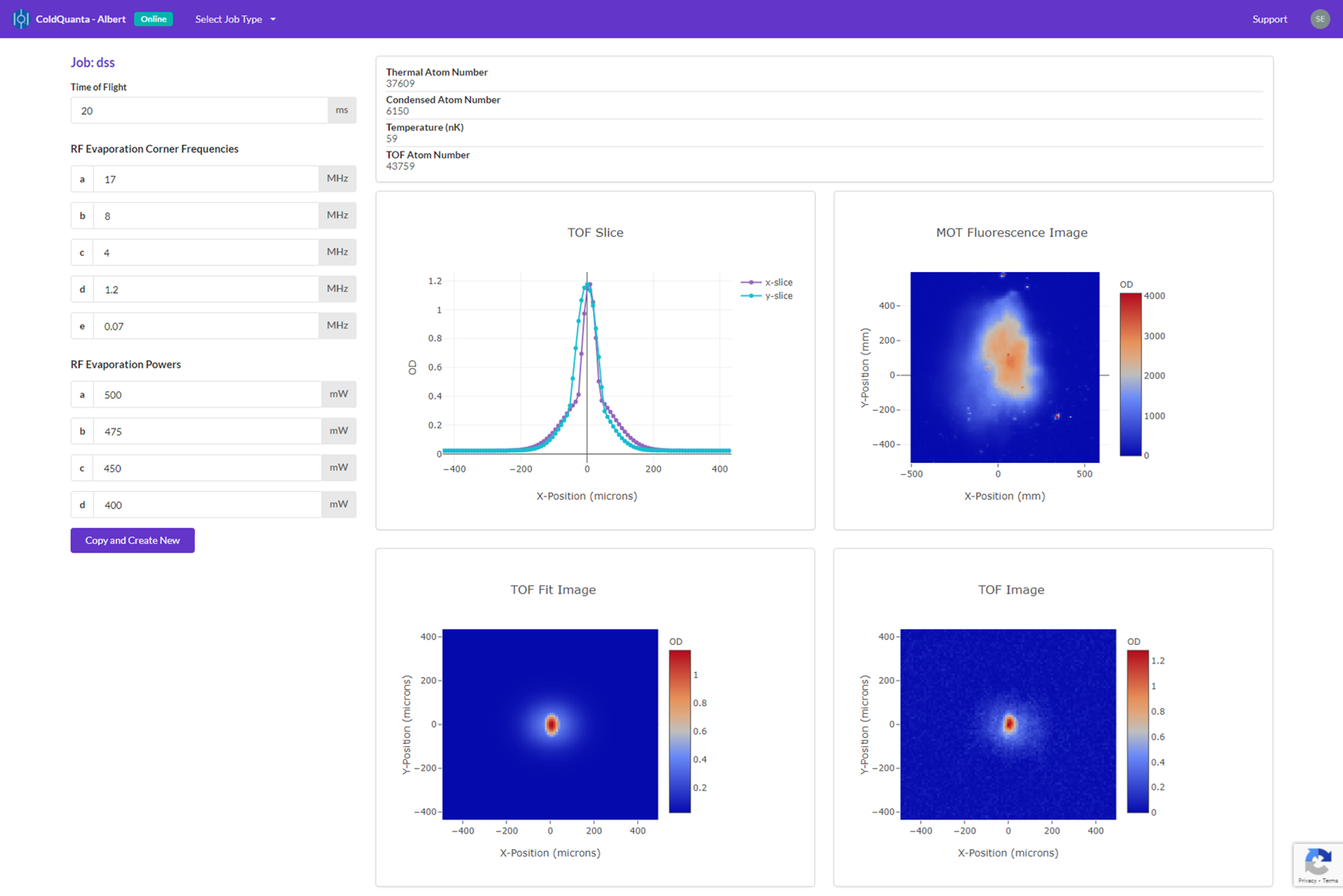 Users can fiddle with the rubidium atoms remotely using ColdQuanta's web interface. (Screenshot: ColdQuanta)