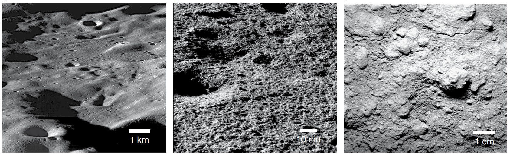 Examples of cold traps on the moon, in which areas are perpetually cast in shade.  (Image: P. O. Hayne et al., 2020/NASA)