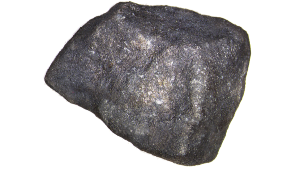 The Hamburg meteorite, recovered less than two days after it fell onto a frozen lake in Michigan.  (Image: Field Museum)