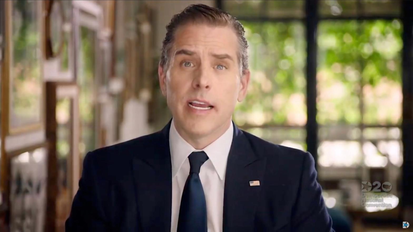 In this screenshot from the DNCC's livestream of the 2020 Democratic National Convention, Hunter Biden, son of Democratic presidential nominee Joe Biden, addresses the virtual convention on August 20, 2020.  (Photo: DNCC, Getty Images)