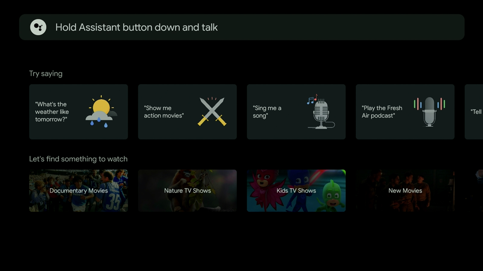 Google Assistant features and functions are built right in. (Screenshot: Google TV)