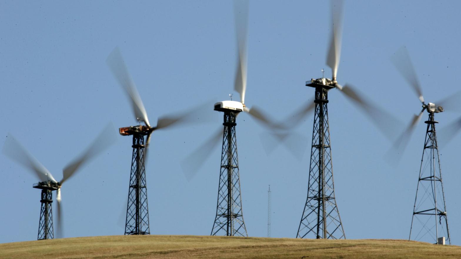 Wind turbines on Altamont Pass. (Photo: Justin Sullivan, Getty Images)