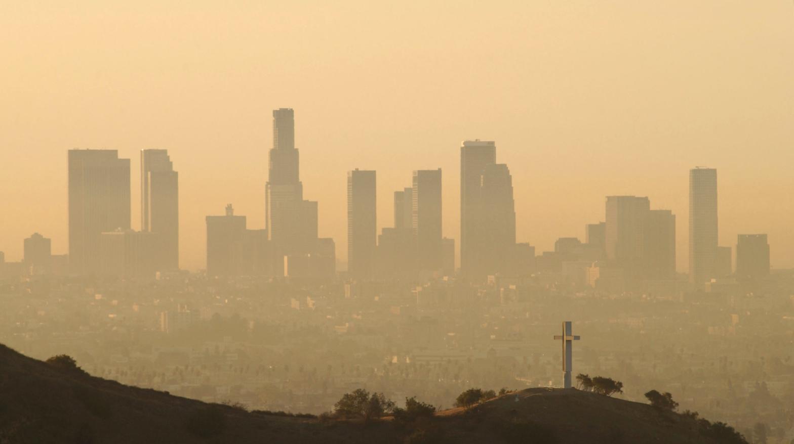 Polluted air over Los Angeles. (Photo: David McNew, Getty Images)
