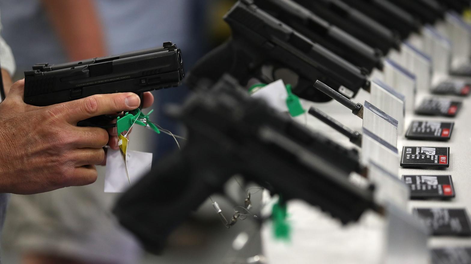 Guns at a National Rifle Association convention in Dallas in May 2018. (Photo: Justin Sullivan, Getty Images)