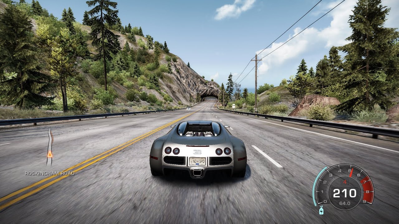What's great about Hot Pursuit is the landscapes are very explorable, provided you get over the barriers. (Image: Electronic Arts)