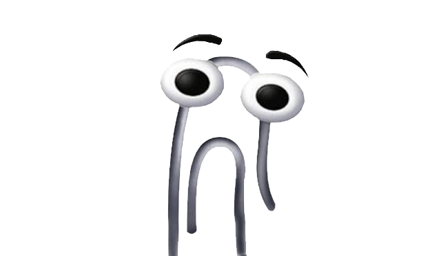 A picture of Microsoft mascot Clippy sad because services like outlook email office365 down